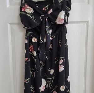 Black floral dress